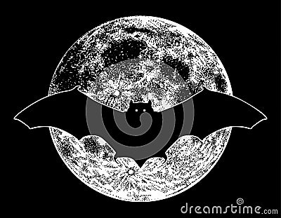 Moon bat fileâ€“ stock illustration â€“ stock illustration file Cartoon Illustration